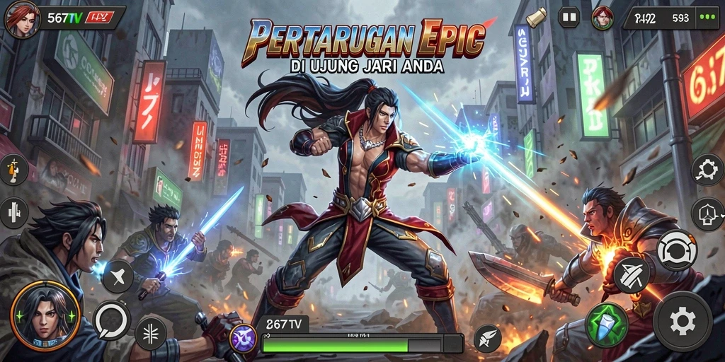 Gameplay seru dalam pertarungan arena 567TV.