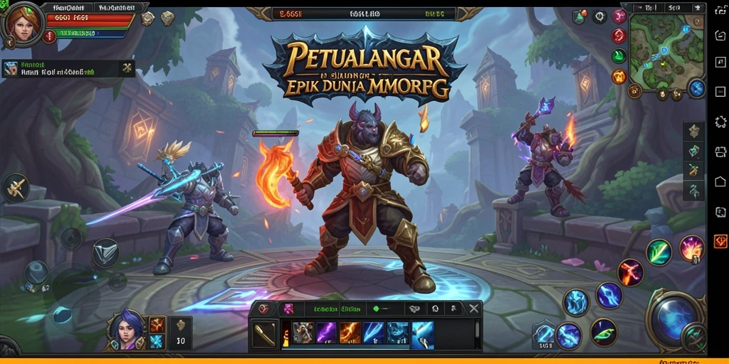 Tampilan gameplay epik dalam dunia fantasi 666I.