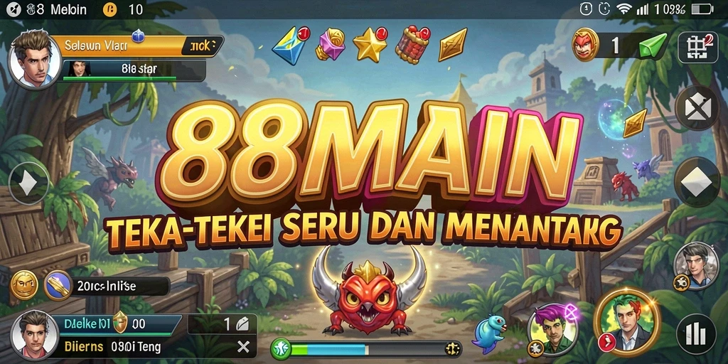 Screenshot gameplay 88MAIN menampilkan berbagai teka-teki yang mengasyikkan.