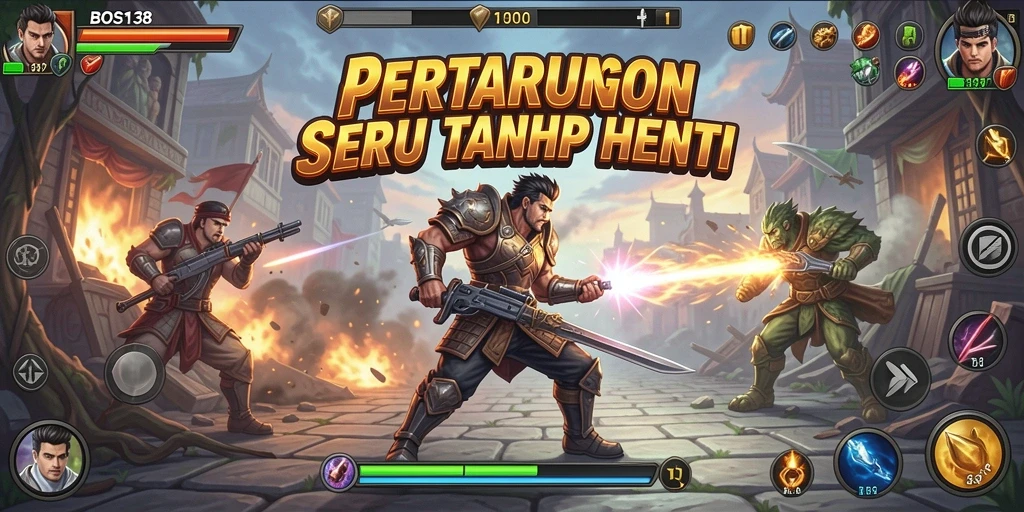 Tangkapan layar gameplay BOS138 yang menunjukkan aksi tempur yang mendebarkan.