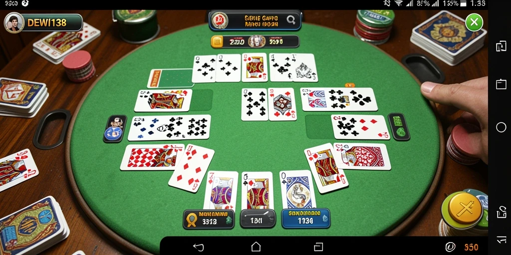 Tampilan gameplay Gaple DEWI138 yang seru dan interaktif.