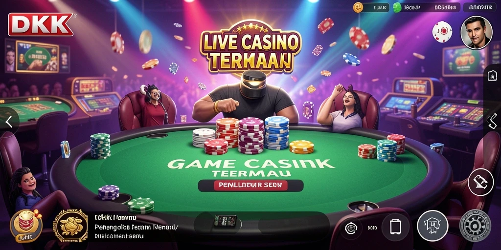Tampilan gameplay Live Casino yang seru dan interaktif di DKK.