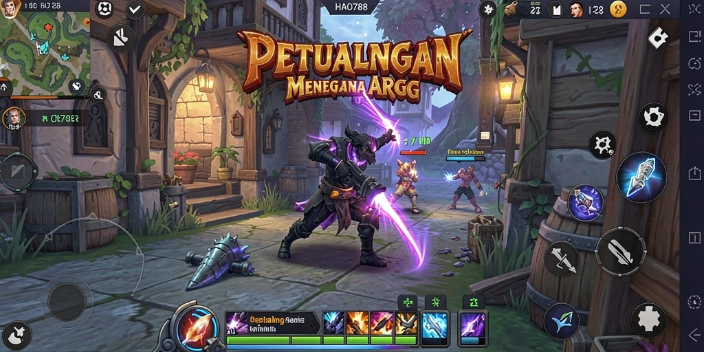 Tampilan aksi seru dalam gameplay ARPG HAO788.