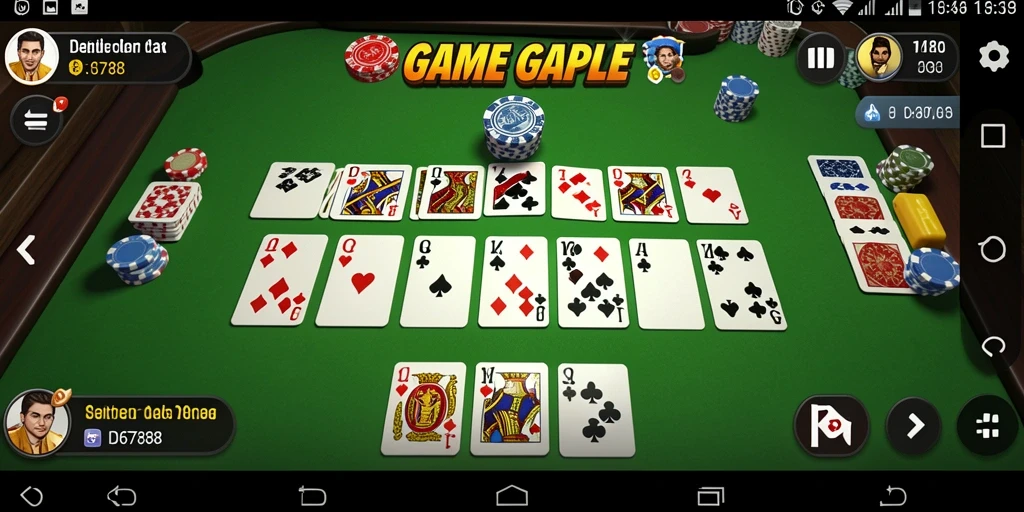 Tampilan gameplay seru ID6788 saat bermain Gaple.
