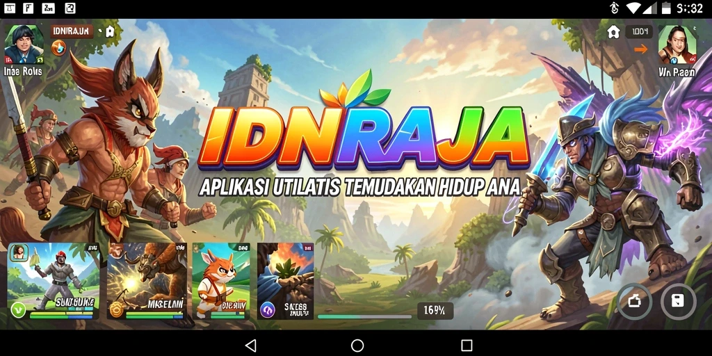 Tampilan antarmuka IDNRAJA yang intuitif dan fungsional.