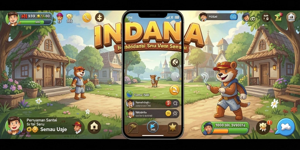 Tampilan gameplay seru dari INDAAA yang memukau dan menghibur.