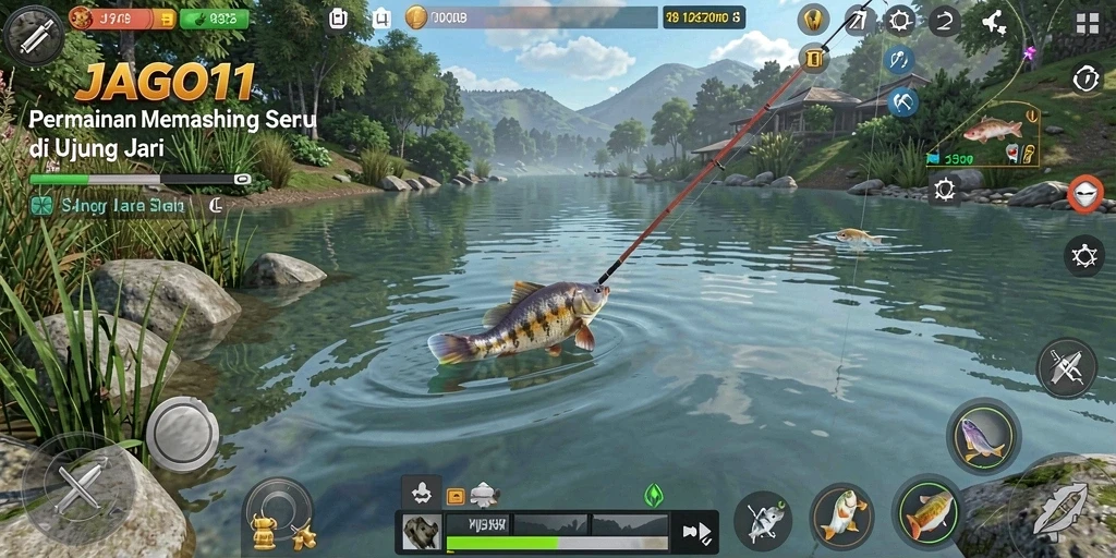 Tangkapan ikan besar dengan antarmuka JAGO11 yang menarik.