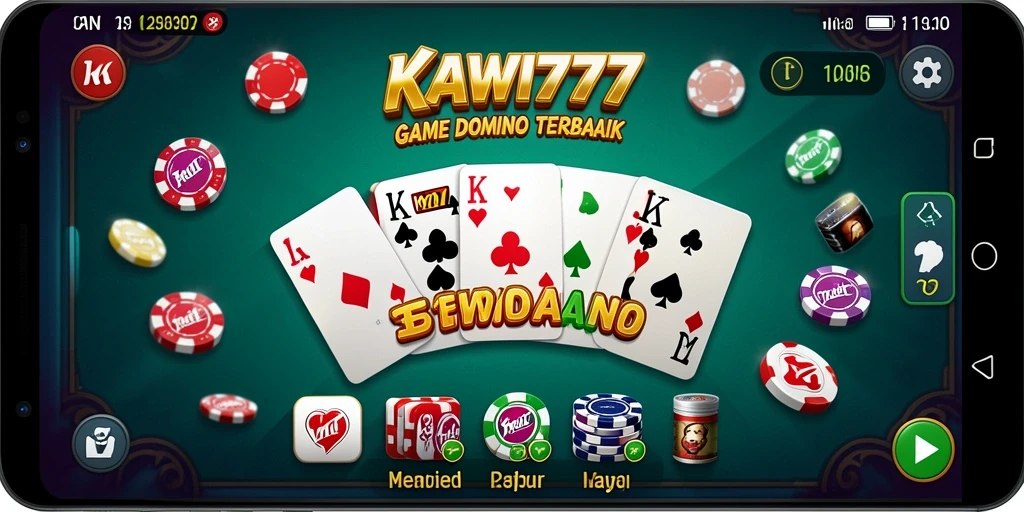 Tampilan utama permainan KAWI777 dengan aksi Domino yang mendebarkan.