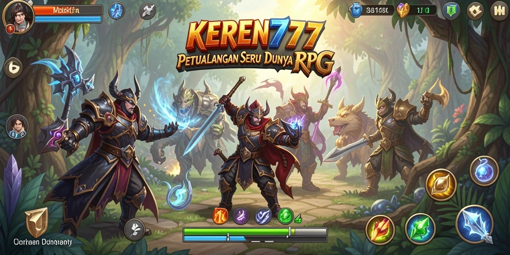 Tampilan gameplay seru dalam dunia RPG KEREN777.
