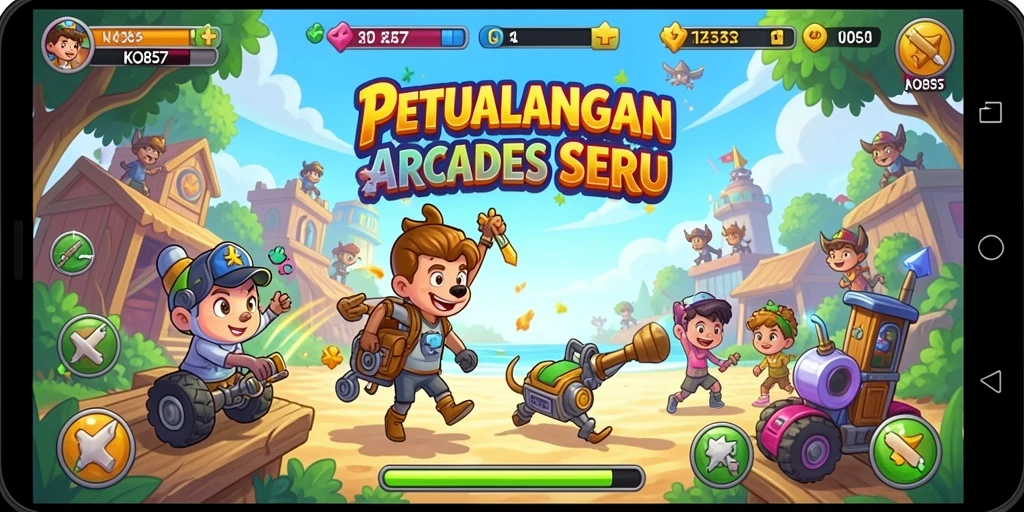 Gambar dalam game menampilkan aksi seru dan grafis yang memukau.