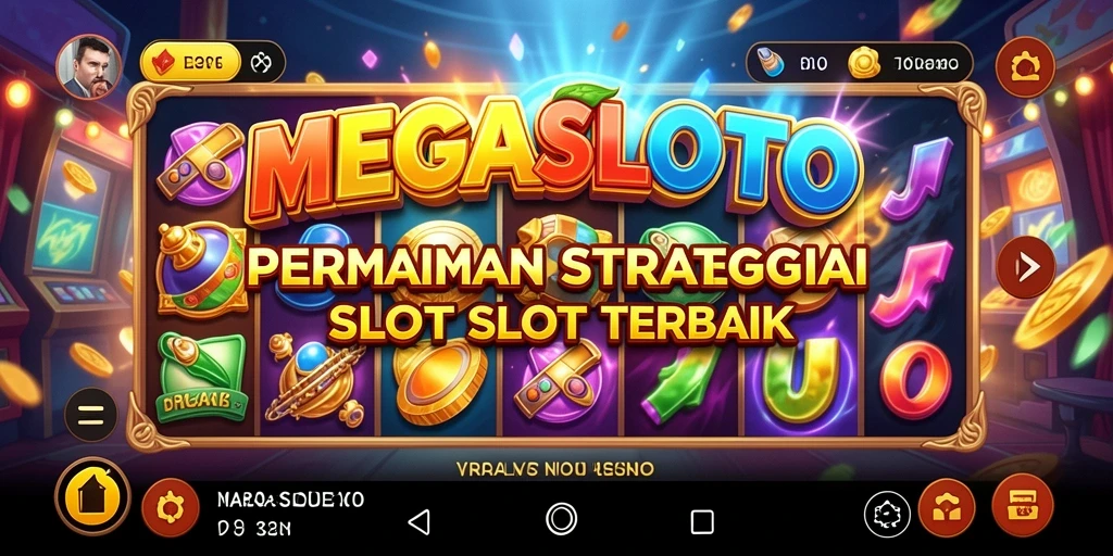 Screenshot gameplay MEGASLOTO yang menampilkan slot dan strategi.