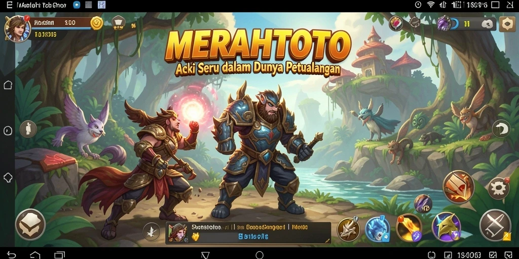 Screenshot gameplay MERAHTOTO yang menunjukkan aksi mendebarkan.