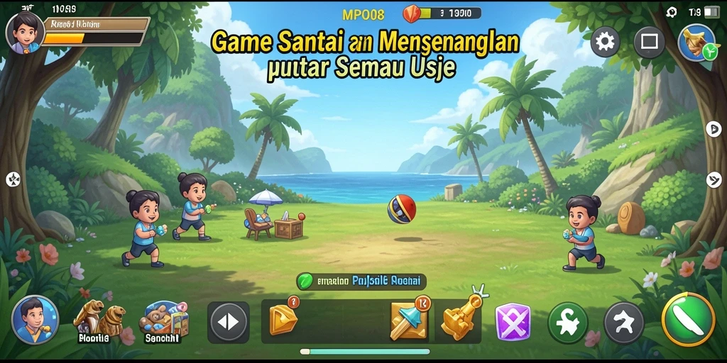 Tampilan menarik dari gameplay MPO08 yang penuh warna.