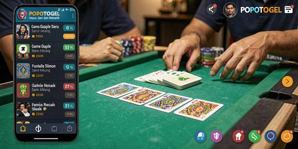 Screenshot gameplay yang menunjukkan keseruan bermain Gaple.
