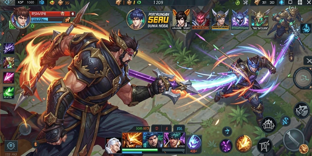 Gameplay seru dan strategi tim dalam RSNVIP8