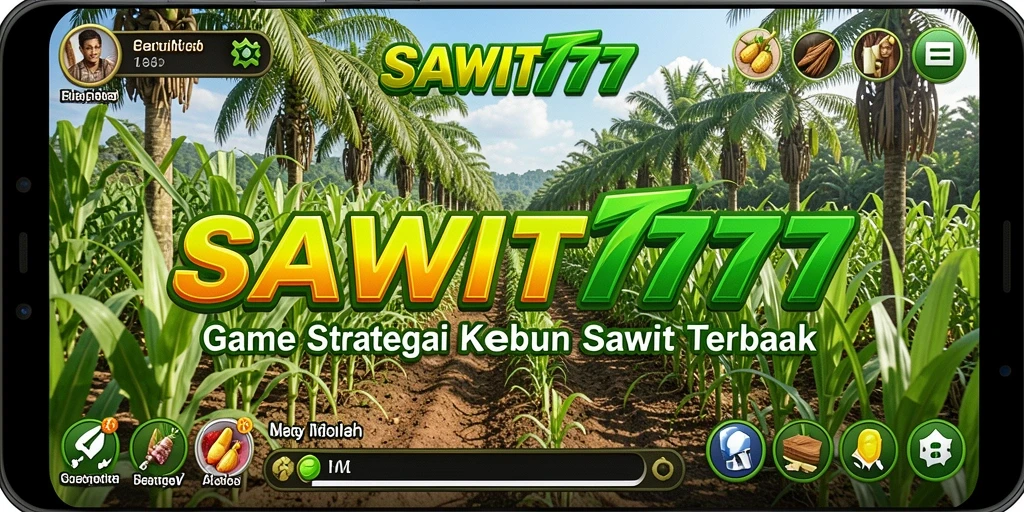 Screenshot gameplay SAWIT777 menunjukkan pengelolaan kebun sawit yang menarik.
