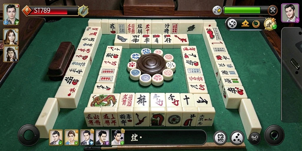Screenshot gameplay ST789 menunjukkan keasyikan permainan Mahjong.