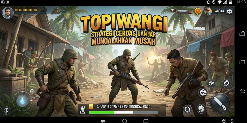 Tampilan gameplay strategi yang mendebarkan di TOPIWANGI.