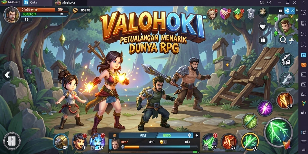 Tangkapan layar menampilkan aksi eksplosif dalam game VALOHOKI.