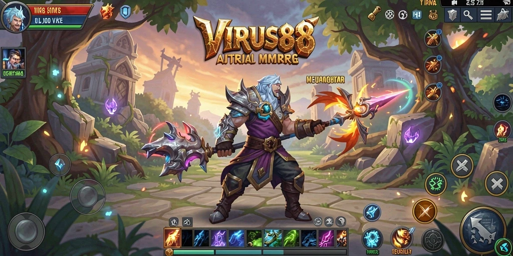 Gameplay menarik dalam VIRUS88 dengan pertarungan seru dan petualangan epik.