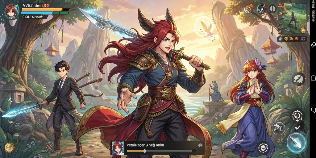 Tampilan gameplay VV62 yang berwarna dan dinamis.