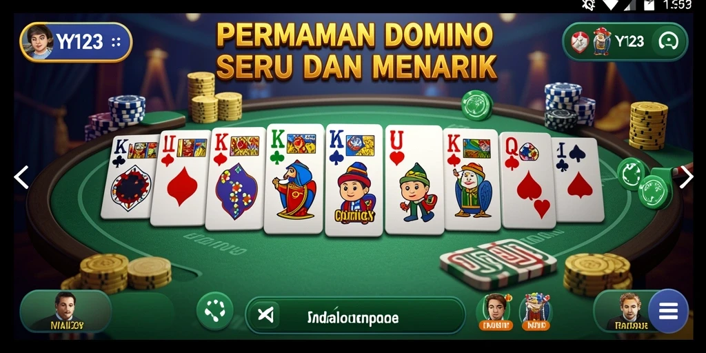 Tampilan gameplay seru dari permainan Domino YY123.