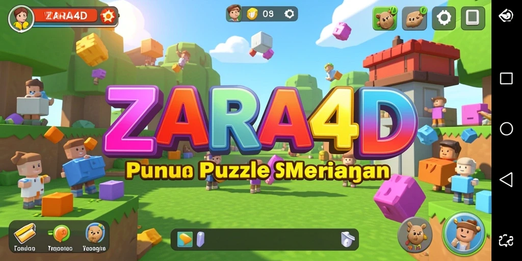Screenshot ZARA4D menampilkan gameplay Puzzle yang menantang.